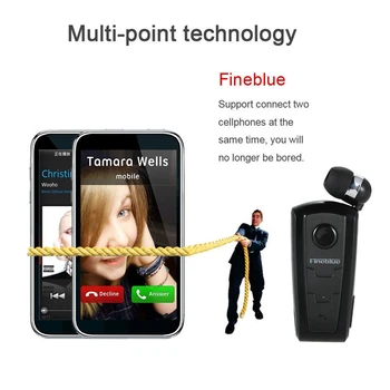 Debelo Slušalke F910 Fineblue Bluetooth V4.0 Slušalke za V Uho Opozarjanje z vibriranjem Obrabe Posnetek Proste Roke, Slušalke 10pcs/veliko