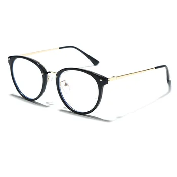 Retro Anti Blue Ray Računalnik Očala Ženske Krogu Modre Svetlobe Blokiranje Oči Stekla Moški Modni Optični Okvir Očal Lunettes Oculos