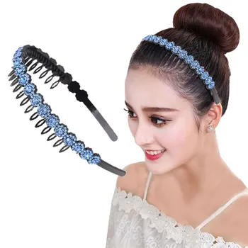 Korejski Preprost Glavo, Nastavljiva Ženska Divje Zobati Non-slip Glavo Ostra Headdress Pranje Hairband