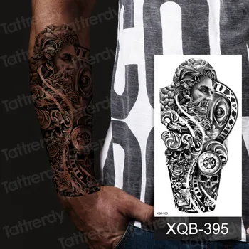 Ponaredek tetovaže zapestnica rokav tiger, lev, kralj živali začasno art tattoo seksi moških fant ženske tattoo nalepke črni 3D body art 68608