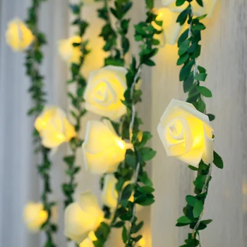 1,5 M/3M/6M LED Garland Umetno Šopek rož Niz Luči Rose Pravljice Luči Za Valentinovo, Poročni Novo Leto Dekoracijo