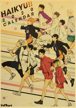 Vintage Japonski Anime Haikyuu Wall Art Platno Slikarstvo Nordijska Plakate in grafike Doma Dekoracijo Slike za Dnevna Soba Dekor 6880