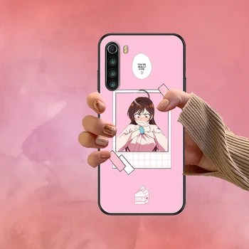 Anime Kanojo Okarishimasu Srčkan primeru Telefon Za Xiaomi Redmi Opomba 7 7A 8 8T 9 9A 9S K30 Pro Ultra black slikarstvo Etui 3D nazaj