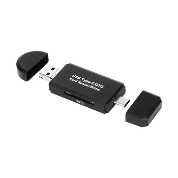 High-speed USB, Micro USB Tip-C/OTG Card Reader Pisatelj TF Kartico SD Pisatelj 3 V 1 OTG Bralnik Kartic za PC, Pametne Telefone, Card Reader