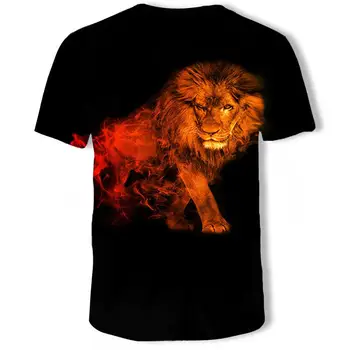 Nov Poletni kul Stil Hip-Hop t-shirt Moški/ženske Tiskanja Yin Yang 3d lion Majica s kratkimi rokavi Harajuku mens Oblačila 2020 vrh Azijskih Velikost S-6XL 69308