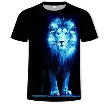 Nov Poletni kul Stil Hip-Hop t-shirt Moški/ženske Tiskanja Yin Yang 3d lion Majica s kratkimi rokavi Harajuku mens Oblačila 2020 vrh Azijskih Velikost S-6XL