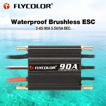 Rc Čoln Flycolor ESC 90A Brushless ESC Krmilnik Podpira 2-6S Lipo BEC 5.5 V/5A za RC Čoln