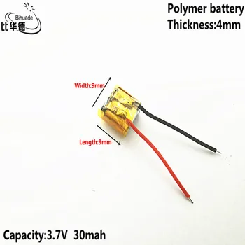 3.7 V,30mAH,400909 PLIB; polimer litij-ionska / Litij-ionska baterija za GPS,mp3,mp4,mp5,dvd,bluetooth,model igrača za mobilne naprave bluetooth