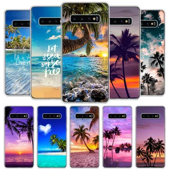 Summer Beach, Sunset Palm Primeru Telefon Za Samsung Galaxy A50 A70 A10 A20E A51 A71 M30S A30 A40 A01 A21 A6 A7 A8 A9 Plus + Coque 697