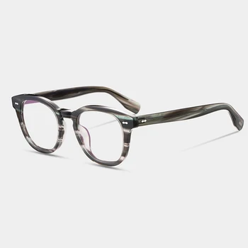 Modra Svetloba Blokiranje Očala Cary Grant Mozaik Acetat Eyeglass Okvirji Mens Blagovno Znamko Oblikovalec Recept Očala Ženske Oliver