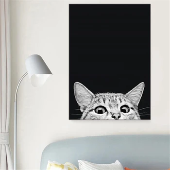 Umetnost oljno sliko živali luštna mačka platno slikarstvo plakate in grafike doma, dnevna soba, spalnica dekoracijo sten slikarstvo 7023