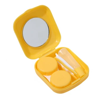 1 Kos Žep Mini Kontaktne Leče Primeru Prenosni Enostavno Prenašanje Make Up Lepoto Učencev Škatla Za Shranjevanje Ogledalo Posodo Potovalni Komplet Nova 70261