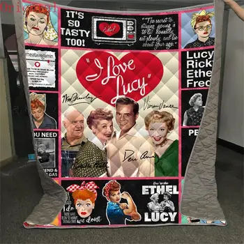 2021 novi Ameriški TV-Serije I Love Lucy Tiskanja Odeja Vse Sezone prešite Odeje Za Posteljo Mehko Toplo Odejo Bombaža Odeja Dropshipping