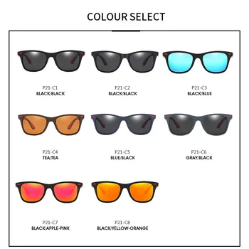 Sunglass 2021 Design Polarizirana sončna Očala Moški Ženske Voznik Odtenki Moški Vintage sončna Očala Moških Spuare Ogledalo Poletje UV400