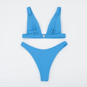 Novi Seksi Bikini 2021 Trdna Kopalke Ženske Push Up Kopalke Bikini Komplet Brazilski kopalke Poletje Plaža Obrabe, Plavanje Obleko XL