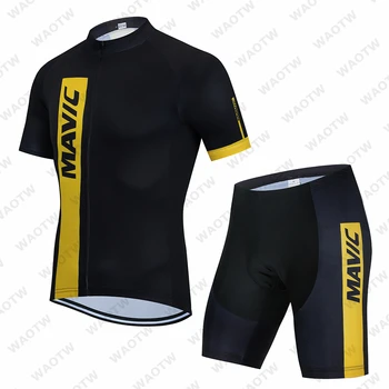Novo Mavic 2021 Pro Team Kolesarjenje Oblačila /Cestni Kolo Nositi Dirke Oblačila Quick Dry Moški Kolesarski Dres Komplet Ropa Ciclismo Maillot