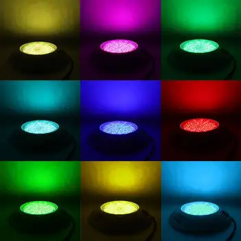 12W 144 LED RGB Bazen Svetlobe Luz Piscina Pozornosti Podvodna Led Svetilka Ip68 Vodotesen Ribnik Svetlobe NAPAJALNIK 12V Led Podvodna Luč