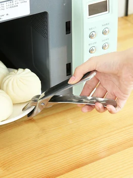 Kuhinja anti oparine ploščo skledo jed pot držalo držalo iz nerjavnega jekla objemka anti-vroče posnetek podizač kuhinjska pečica, pribor orodje