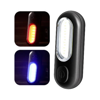 LED Kolesa, Lahka 5 Načini Pametne MTB Kolo Luč Varnosti, Nahrbtnik, Čelada, Svetilka USB Charge Kolesarjenje Rep Luč Kolesarske Luči
