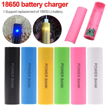 Visoko Kakovost Za 1 x 18650 Baterijo Primeru Power Bank Polnilnik Pack Box Novi Mini DIY Prenosni USB Mobile 6 Barv