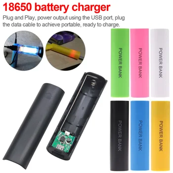 Visoko Kakovost Za 1 x 18650 Baterijo Primeru Power Bank Polnilnik Pack Box Novi Mini DIY Prenosni USB Mobile 6 Barv