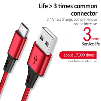 Najlon Pleteni Micro USB Tip C Kabel za Android Telefon Samsung Xiaomi Huawei P40 P30 Polnilnik Podatkov Žice Hitro Polnjenje Podatkov Kabel