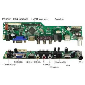 Za B154EW04 V. B 1280X800 plošča Zaslon Monitor Audio HDMI je združljiv TV RF VGA AV DVI DIY LCD zaslon, daljinski upravljalnik odbor USB