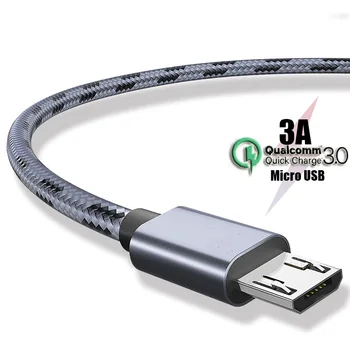 3A Kabel USB, Micro USB, C Kabel Hitro Polnjenje Žičnih Hitro Polnjenje 3.0 Kabel za Samsung Huawei Xiaomi Čast Redmi POCO LG