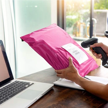 50pcs roza poli mailer,pripravljeni na ladjo ali custom design roza odpremo vrečko,meri blagovne znamke poštnina vrečko kurirja selfseal vrečko z logotipom