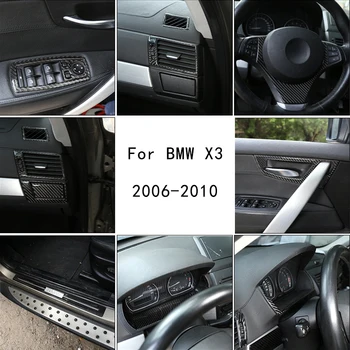 Za BMW X3 E83 2006-2010 avto styling mehko ogljikovih vlaken avto notranje spremembe nalepke celoten sklop notranja oprema 728