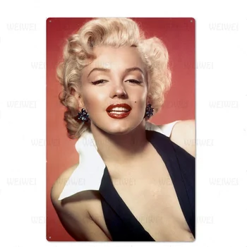 Beauty Star Likalnik Prijavite Retro Domov Dekoracijo Kovinsko Ploščo Marilyn Monroe Pop Art Steni Sliko Kositrne Plošče, Plakat, Letnik Soba Dekor