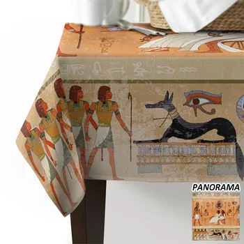 Stari Egipt Egipčani Zidana Prtom Pravokotne Poroko Jedilno Mizo Kritje Stol Zajema Čaj Namizni Prt Dekorativni Kuhinja