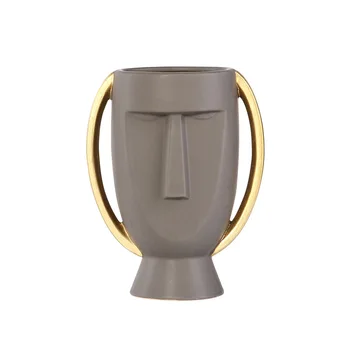 Skandinavski slog avatar obraz keramične vaze ustvarjalne sodobno minimalistično dekoracijo doma keramične obrti cvet vazo Božično darilo 73003