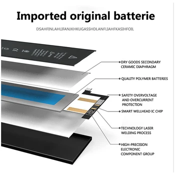 EENJEE 5Pcs Prvotne Kakovostne Baterije Za Apple IPhone 5G 5S SE 6 G 6Plus 6SPlus 7G 7Plus 8G 8Plus X XS XR 11 11PRO Max 12 SE2