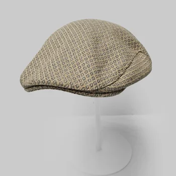 Newsboy Redno verodostojno Kaki umetnosti majhnih sveže retro Britanski skp široko roba majhen obraz Baretka naprej klobuk