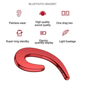Auricular Universal de conduccin morju, inalmbrico por Bluetooth 4,2, estreo deportivo par porttil, tableta, Xiaomi, Iphone