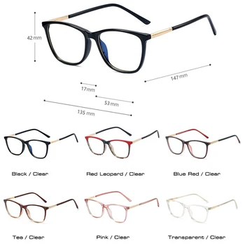 SHAUNA Moda TR90 Kvadratnih Ženske Optičnih Očal Okvir Anti Modra Svetloba Objektiv Spomladanski Tečaj Moških Očala Okvir Računalnik Očala