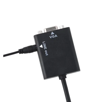 Hdmi-Compatble na VGA Pretvornik Kabel Moški-Ženski Adapter Z Zvokom za TV HDTV TVbox Računalnik PS4 Digitalnega v Analogni Signal 73590