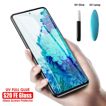 UV Tekoče Polno Lepilo Kaljeno Steklo Za Samsung Galaxy S20 FE 5G UV-Screen Protector For Samsung Galaxy S20 Plus S20 Ultra Film