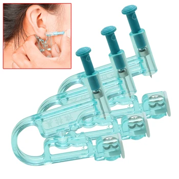 12Pcs/Set Ear Piercing Kit Asepse Razpoložljivi Zdravo Varnost Uhan Šilo Orodje, Stroj, Komplet Klinov Modni Nakit Telo