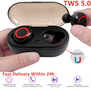 TWS Slušalke Bluetooth 5.0 Brezžične Stereo Slušalke za V Uho Čepkov Slušalke za Prostoročno Dotik za Nadzor Slušalke S Polnjenjem Polje