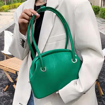 Barva Lupine vrečko pod Pazduho vrečko 2021 Moda Novih kakovostnih PU Usnja Ženske Oblikovalec Torbico Vintage Ramo Torbe