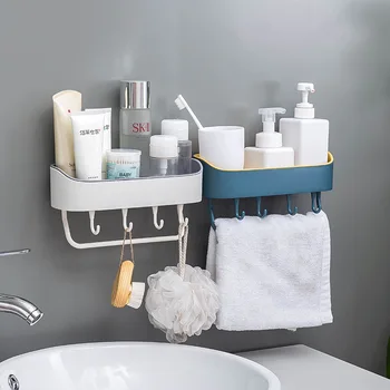 Ličila organizerStorage makeupPunch-brezplačno wc omaro, kopalnica omaro, kuhinjski gospodinjski prilepite shranjevanje rack, toaletni izdelki za shranjevanje