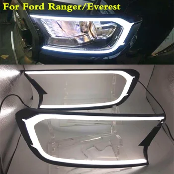 LED DRL za Ford ranger T6/Everest svetlobe obrvi avto luči žarometov žarometi kritje dnevnih luči 2016 2017 2018 2019