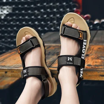 2021 nov poletni moški sandali plaži gladiator sandali dew toe slippersfisherman modni sandali ne zdrsne copate ravno sandali 7420