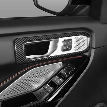 Za Ford Explorer 2020 2021 Pribor ABS Ogljikovih Vlaken Notranja Vrata Okvir Ročaj Kritje Trim 4pcs Avto Styling