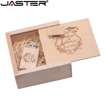 Jaster univerzalno USB2.0 lesa javor in Hu lesa za 10,5 x 10,5 polje velik blok w004 USB disk ljubezen USB flash drive majhno darilo 16GB, 32 G 74657