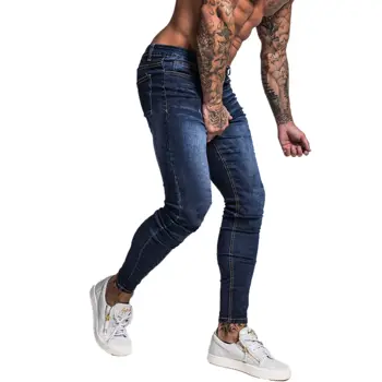 Blagovne znamke Kavbojke Moški Slim Fit Super Skinny Jeans za Moške Hip Hop Street Nositi Suh Noge Moda Stretch Hlače