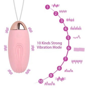 10 Frekvenca G-spot, Vibratorji Brezžični Daljinski upravljalnik Klitoris Spodbujanje Skok Jajce Vibrator Sex Igrače Za Ženske
