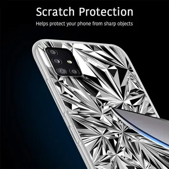 Mat Ohišje Za Samsung Galaxy A51 A71 A21s A31 M30s A12 A41 A02s A11 M31 A91 M51 Kritje Mehko Telefon Fundas Kristalno Diamond Coque